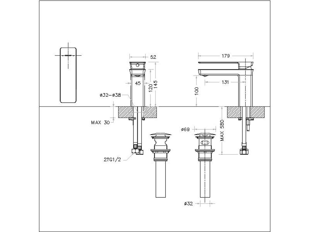 Смеситель для раковины Bravat Phillis F156101C-ENG