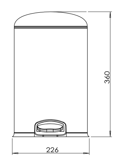 Мусорное ведро Java S-885-8W 8 л, белое