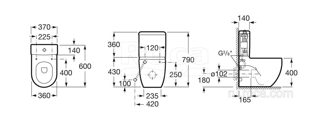 Бачок для унитаза Roca Meridian 341242000