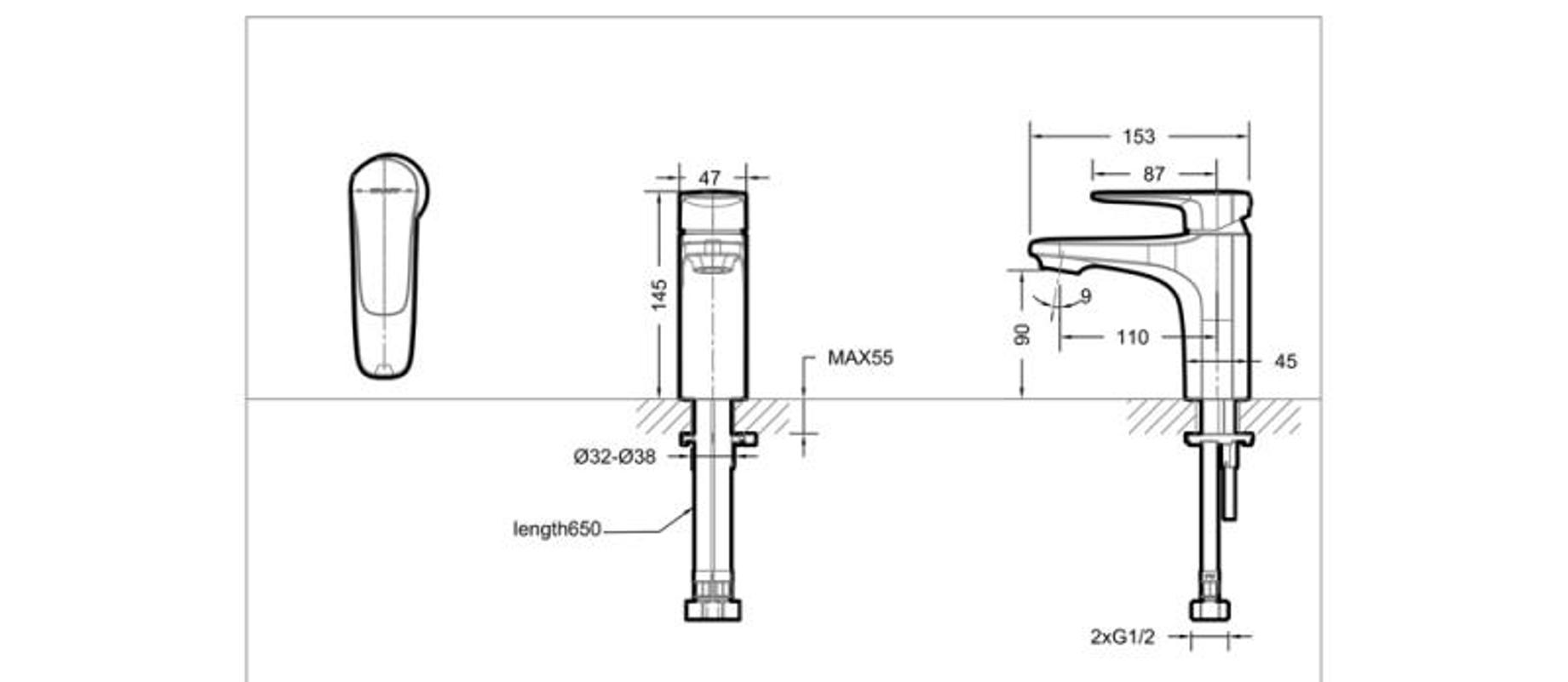 Смеситель для раковины Bravat Source F1173218CP-ENG