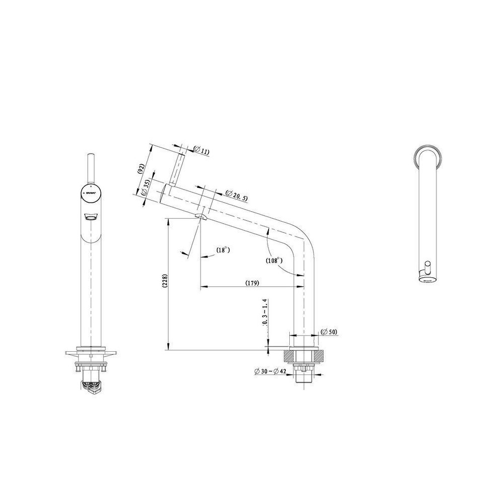 Смеситель для кухни Bravat Ozen F7354388CP-ENG