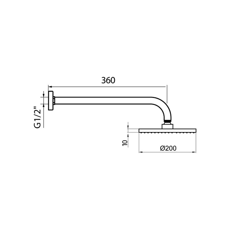 Верхний душ Webert Comfort AC0013015 metal