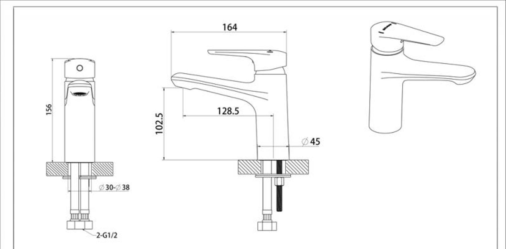 Смеситель для раковины Bravat Arden F1351385CP-RUS