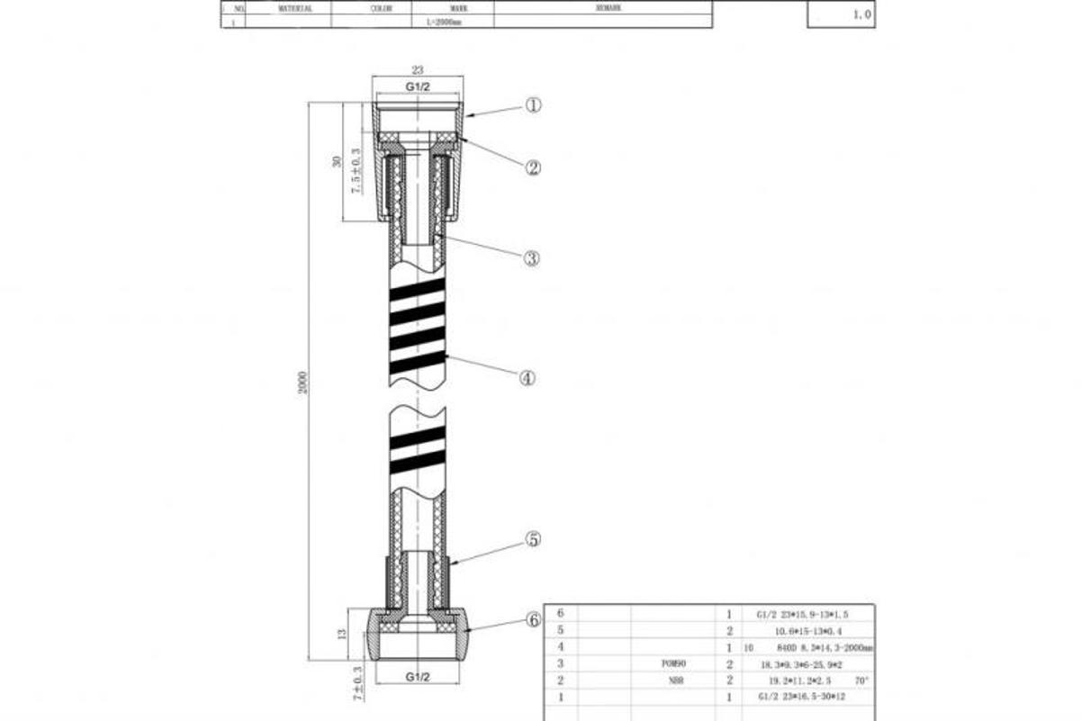 Душевой шланг Bravat P7233CP-1-RUS армированный