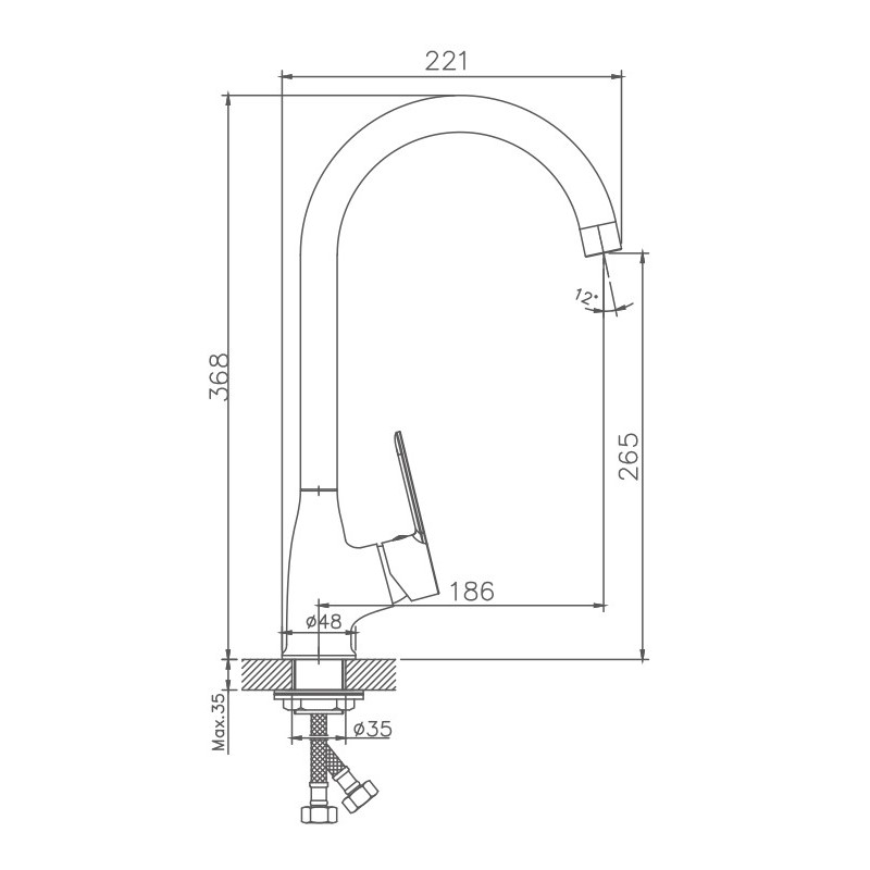 Смеситель для кухни Haiba HB73557-8