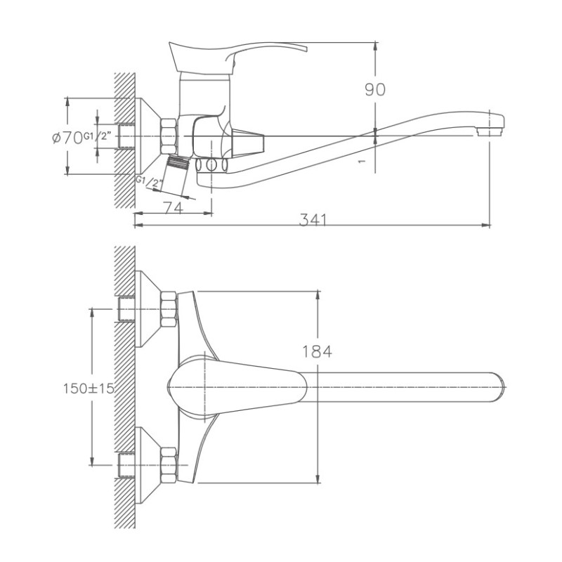 Универсальный смеситель Haiba HB2201-1