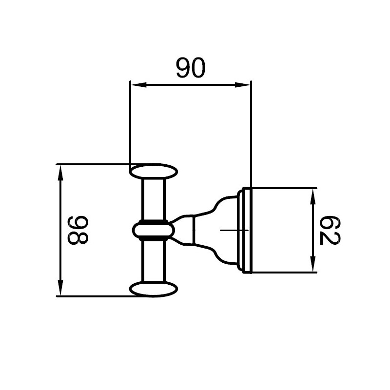 Крючок Webert Armony AM500401065 бронза