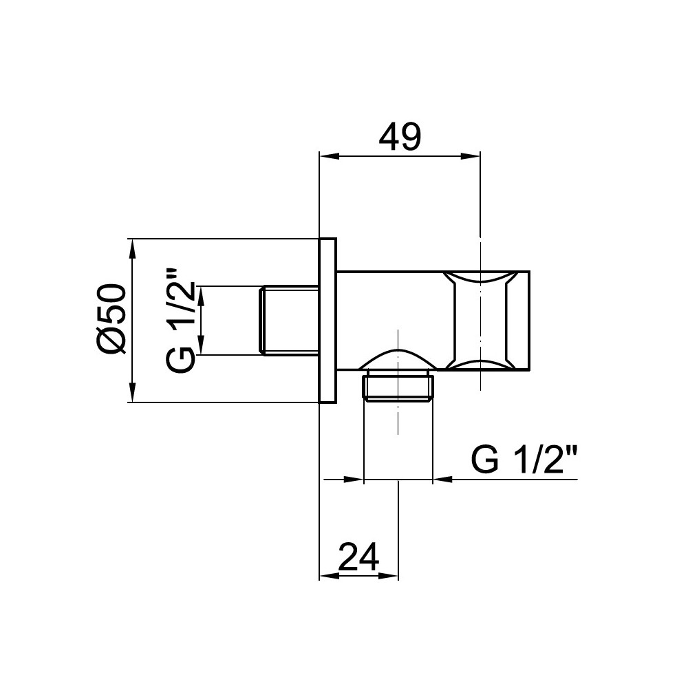 Шланговое подключение Webert Comfort AC0478015 с держателем для душа, хром