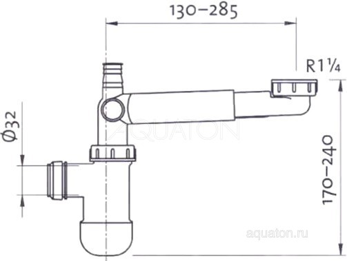 Сифон для раковины AQUATON perloc 300