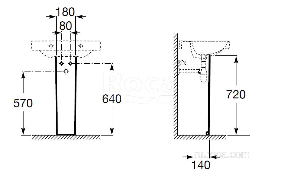Пьедестал для раковины Roca Debba 33799000Y