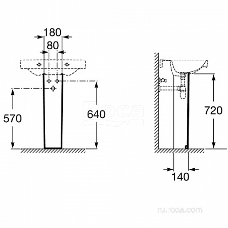 Пьедестал для раковины Roca Victoria 337390000