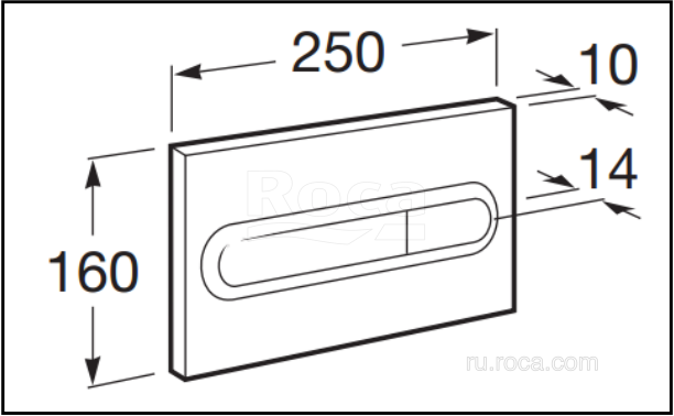 Кнопка смыва Roca PL1 Dual хром
