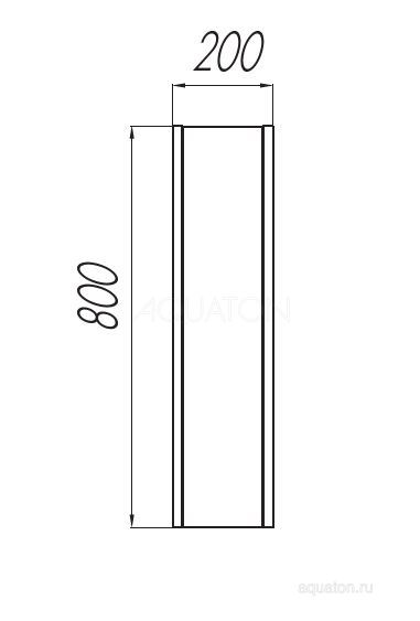 Шкаф AQUATON Брук 20 для зеркала, дуб феррара, универсальный