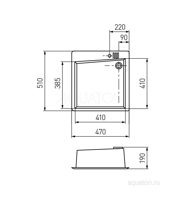 Мойка кухонная AQUATON Парма графит