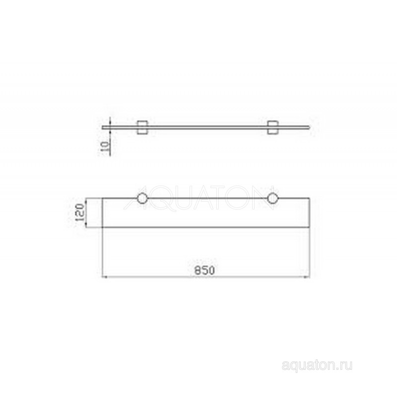 Полка AQUATON 85 стеклянная