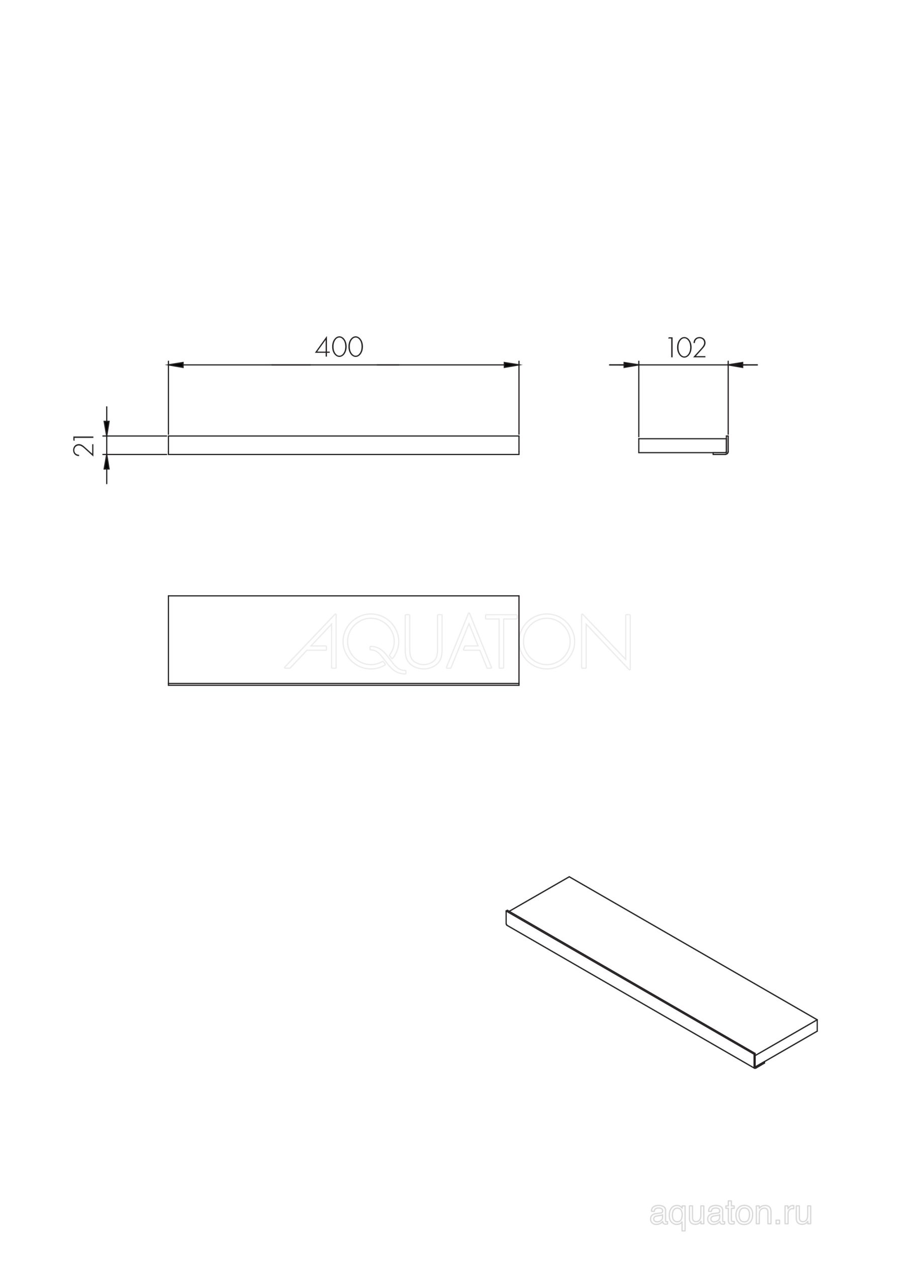 Полка AQUATON Лофт Урбан 1A255503LQX50 дуб орегон