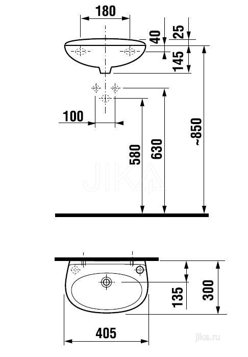 Рукомойник Jika Lyra 40 1527.1 L