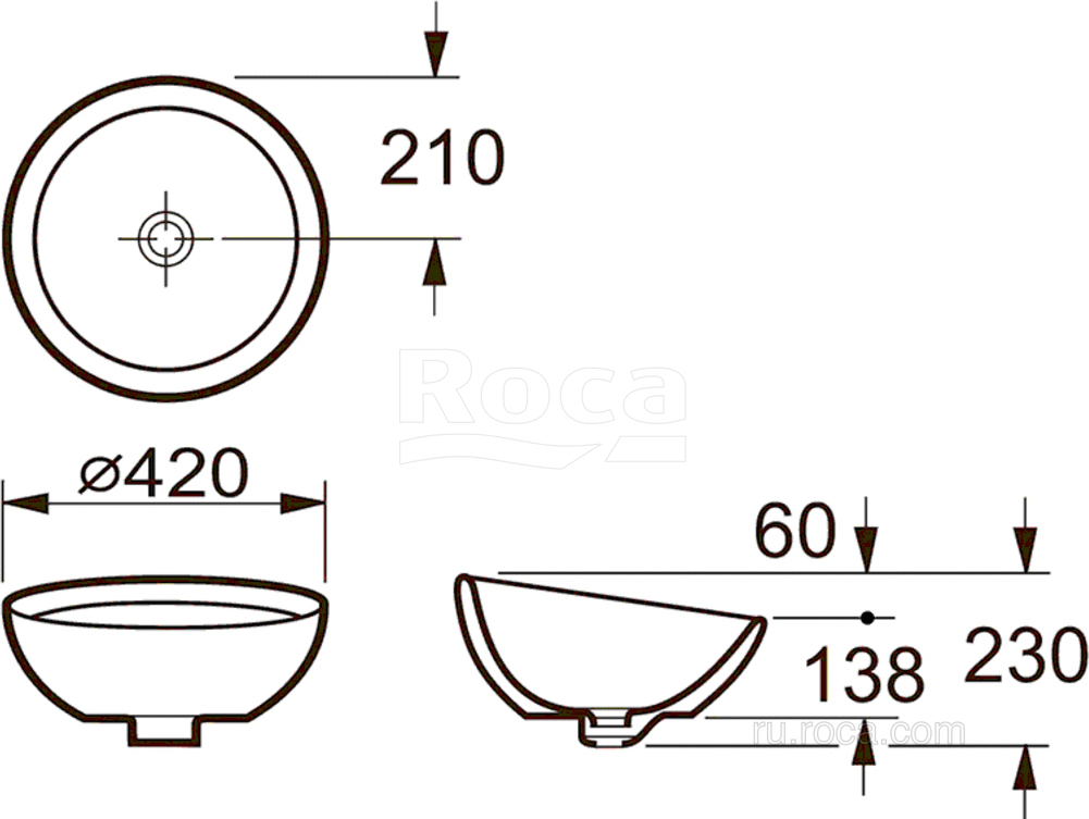 Раковина Roca Bol 327876000