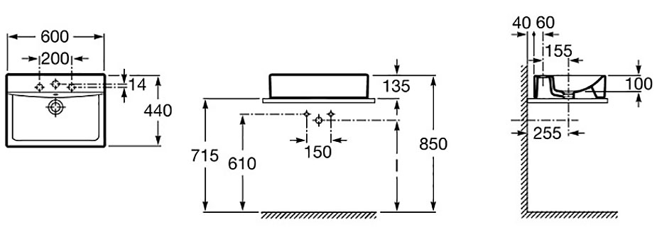 Раковина Roca Diverta 32711G000 60 см