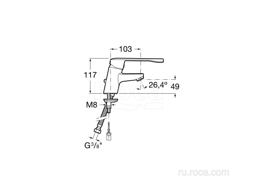 Смеситель для раковины Roca Victoria 5A3123C00