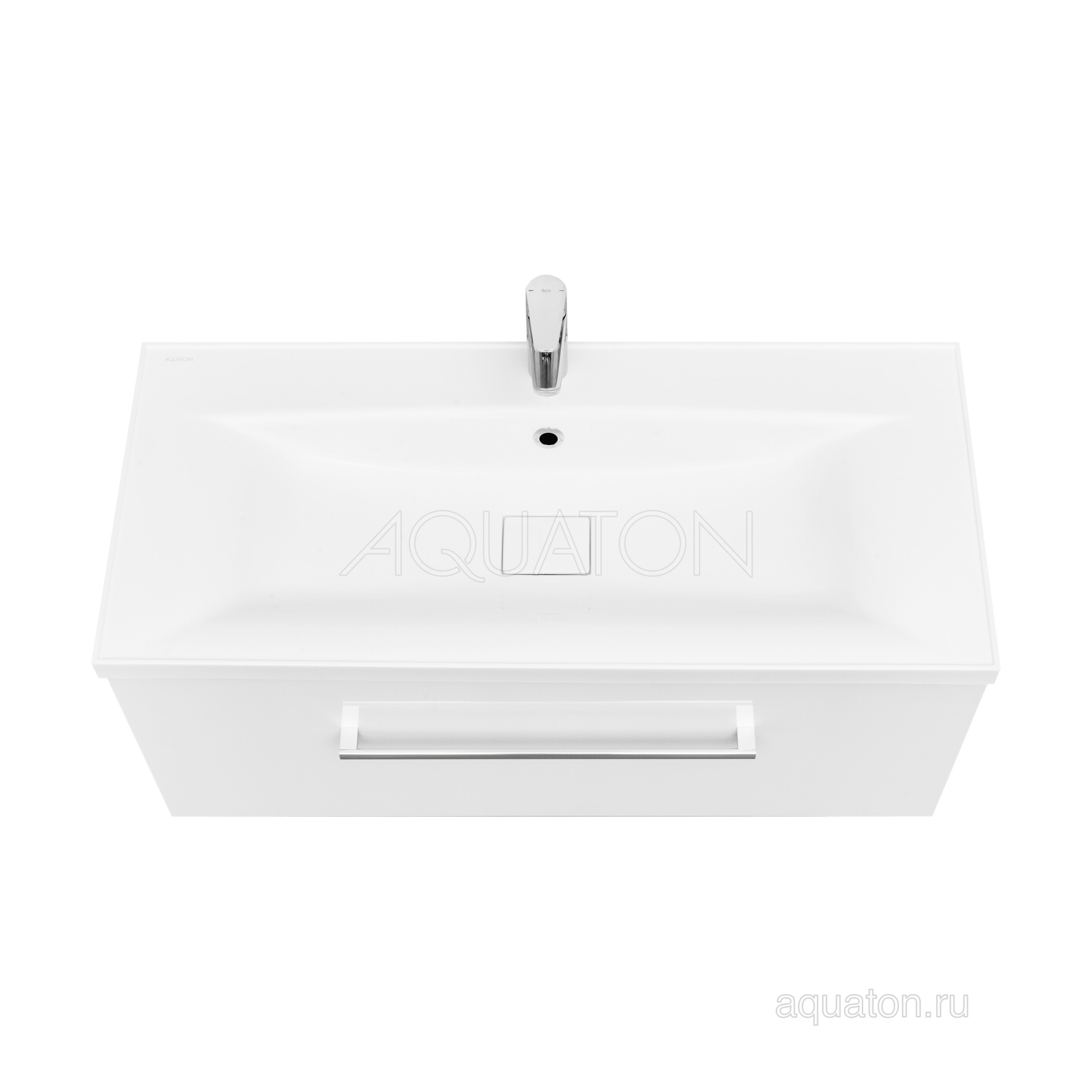 Тумба для комплекта AQUATON Мадрид 100 белая с ящиком