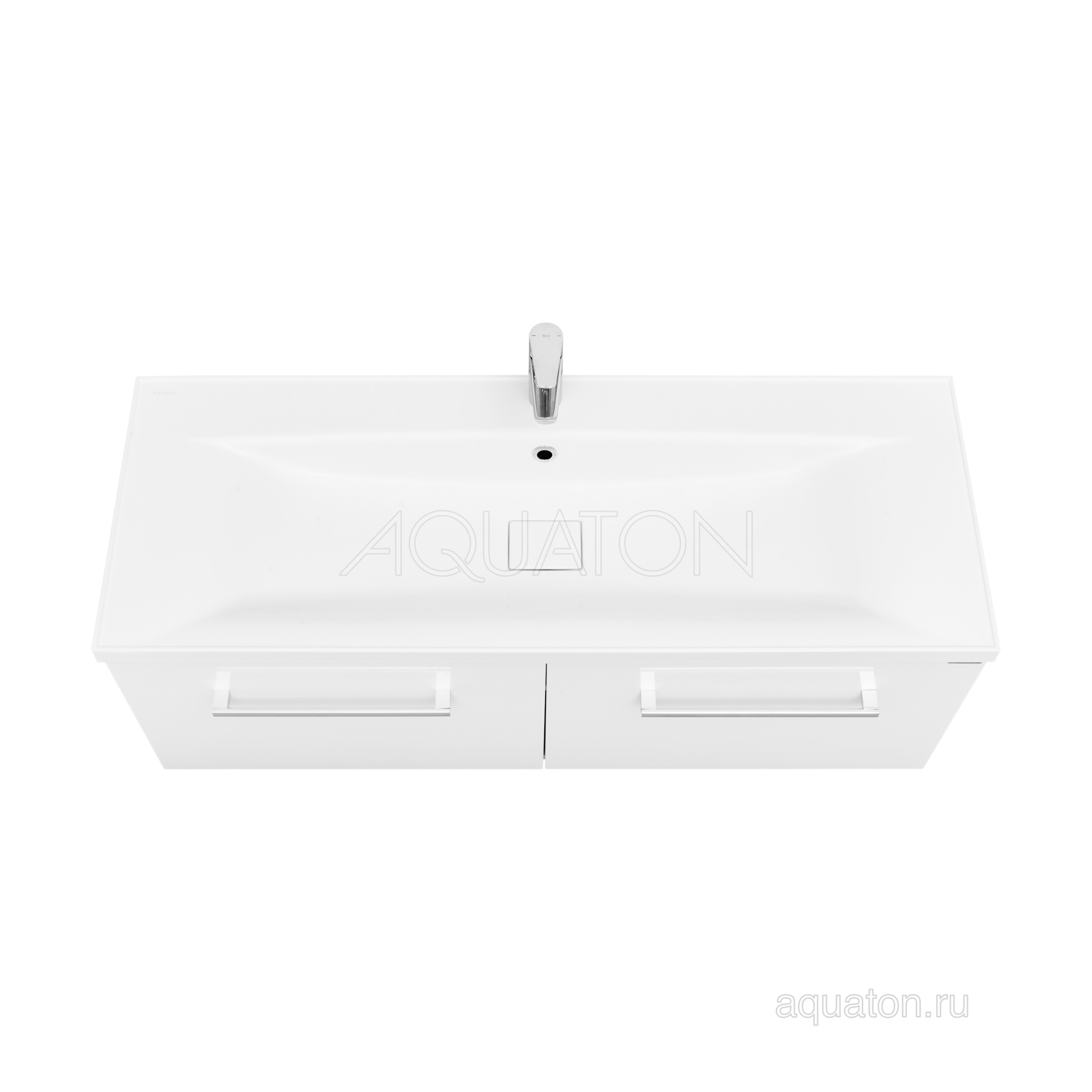 Тумба для комплекта AQUATON Мадрид 120 М белая с 2 ящиками