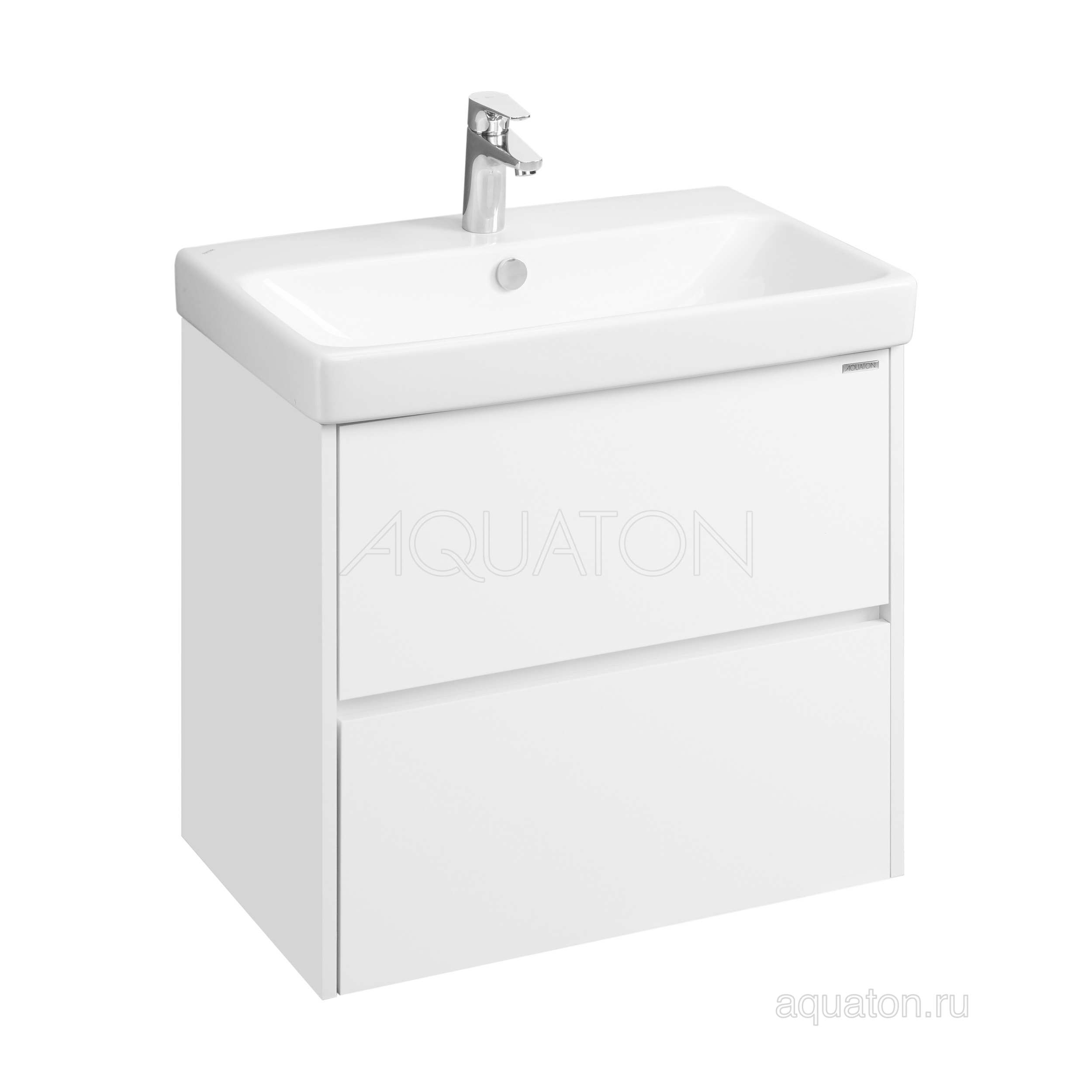 Тумба для комплекта AQUATON Сканди 70 белый глянец, белый матовый