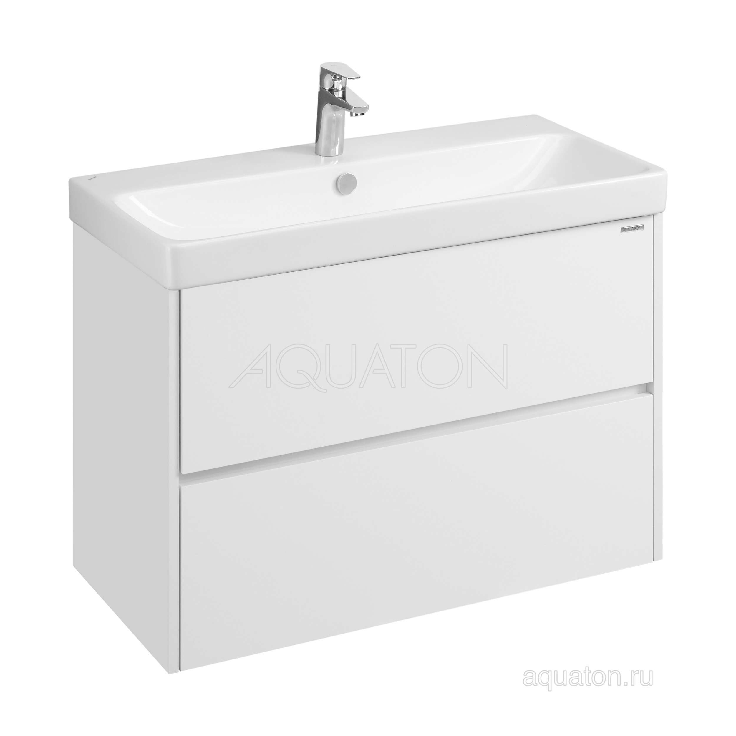 Тумба для комплекта AQUATON Сканди 90 белый глянец, белый матовый