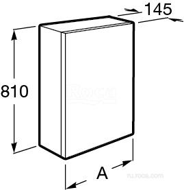 Зеркало-шкаф Roca UP 60 L, белое, с подсветкой