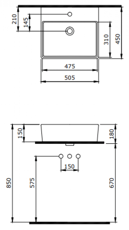 Раковина BOCCHI Milano 1216-001-0126 глянцевая белая