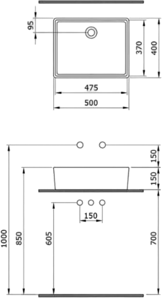 Раковина BOCCHI Milano 1215-062-0125 глянцевая белая