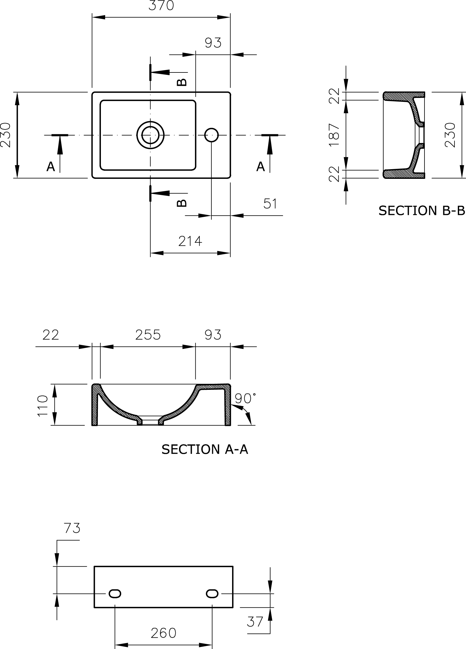 Рукомойник BOCCHI Mini 1418-001-0326 L, глянцевый белый