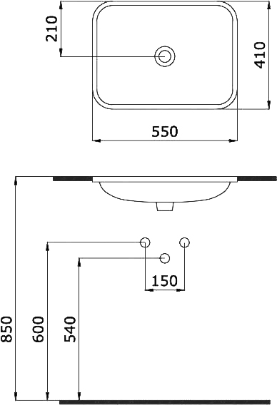 Раковина BOCCHI Scala Arch 1006-001-0125 глянцевая белая