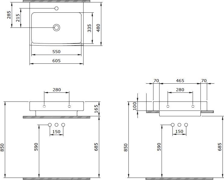 Раковина BOCCHI Scala Arch 1077-001-0126