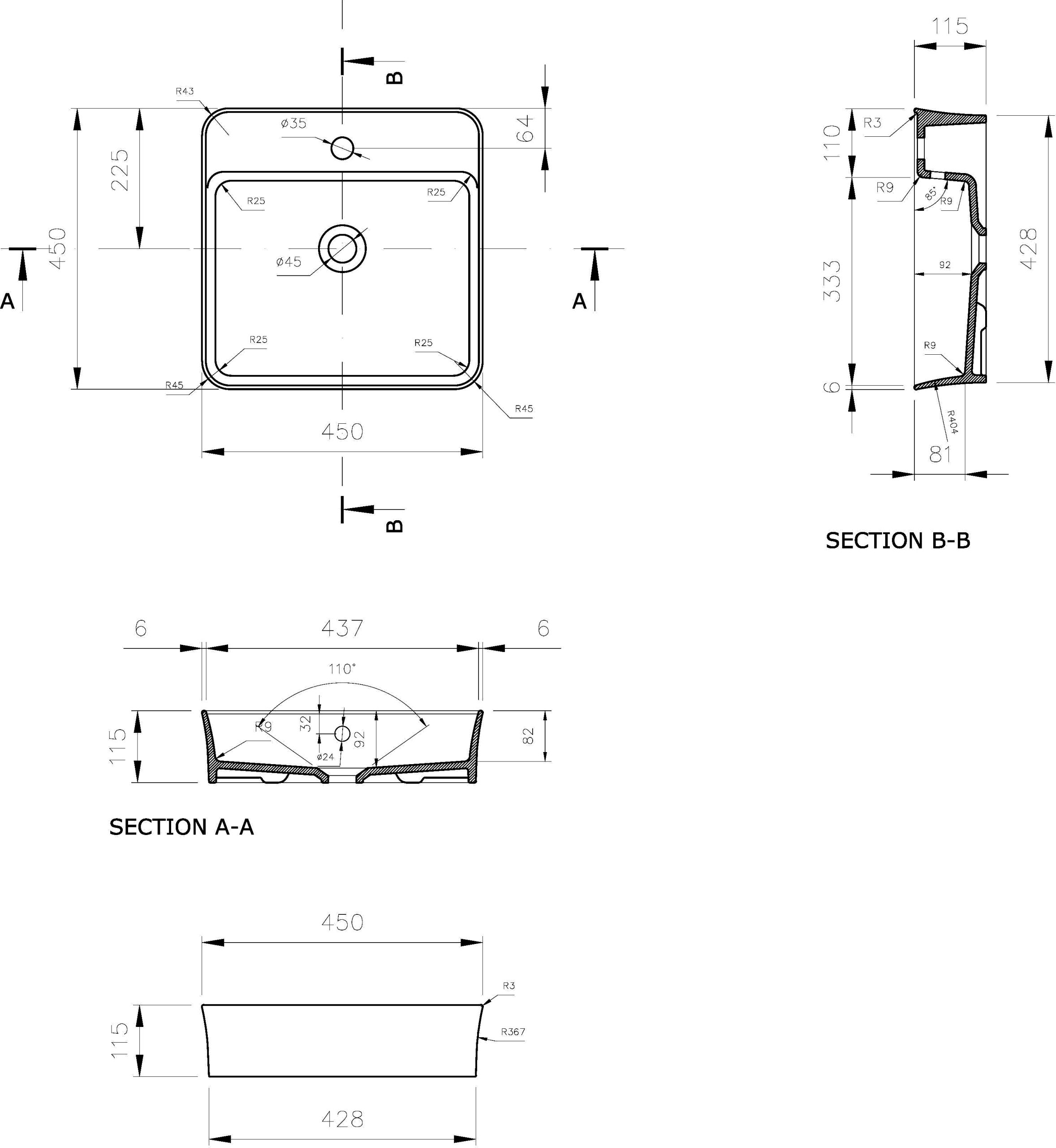 Рукомойник BOCCHI Slim Line 1598-001-0126, глянцевая белая