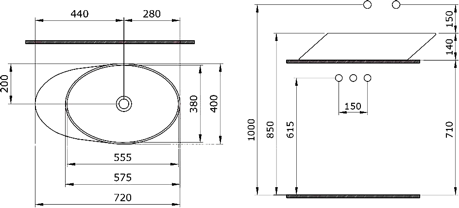 Раковина BOCCHI Vessel 1013-006-0125 серая матовая