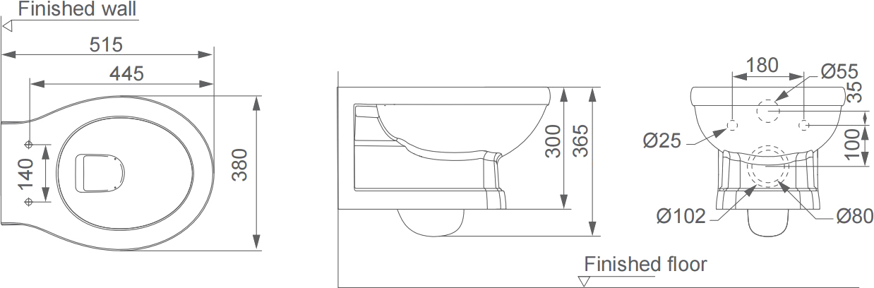 Унитаз подвесной STWORKI Драммен HDC609WH с микролифтом