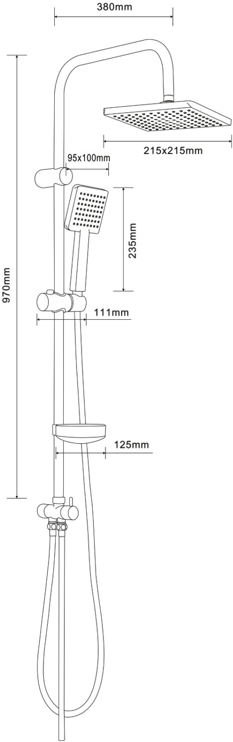 Душевая стойка STWORKI Флом FL-04cr