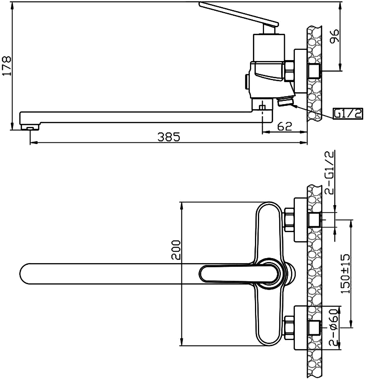 Универсальный смеситель STWORKI Молде ML-04cr