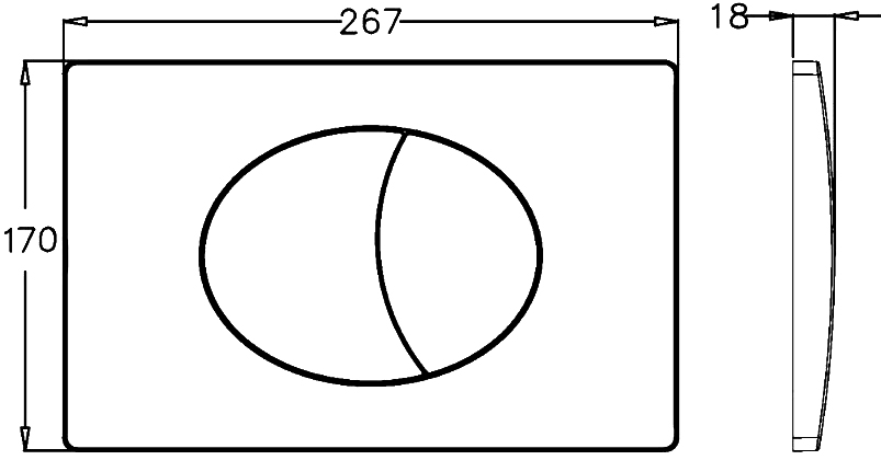 Кнопка смыва STWORKI 230858 черный матовый