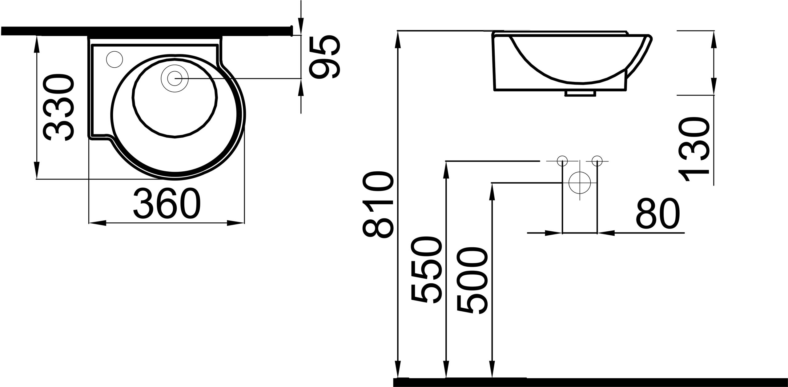 Рукомойник STWORKI 36 K0201-0367 L