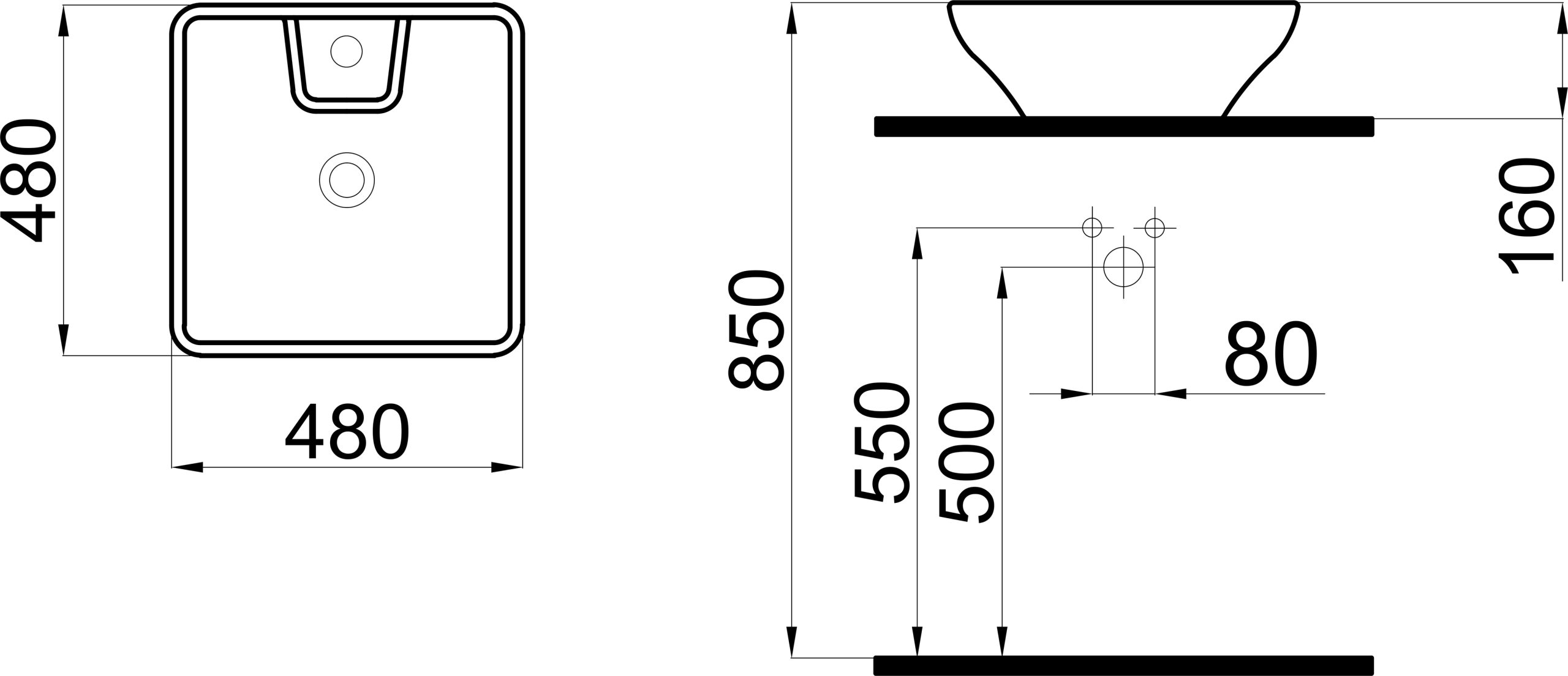 Раковина STWORKI накладная 48 K0101-2485