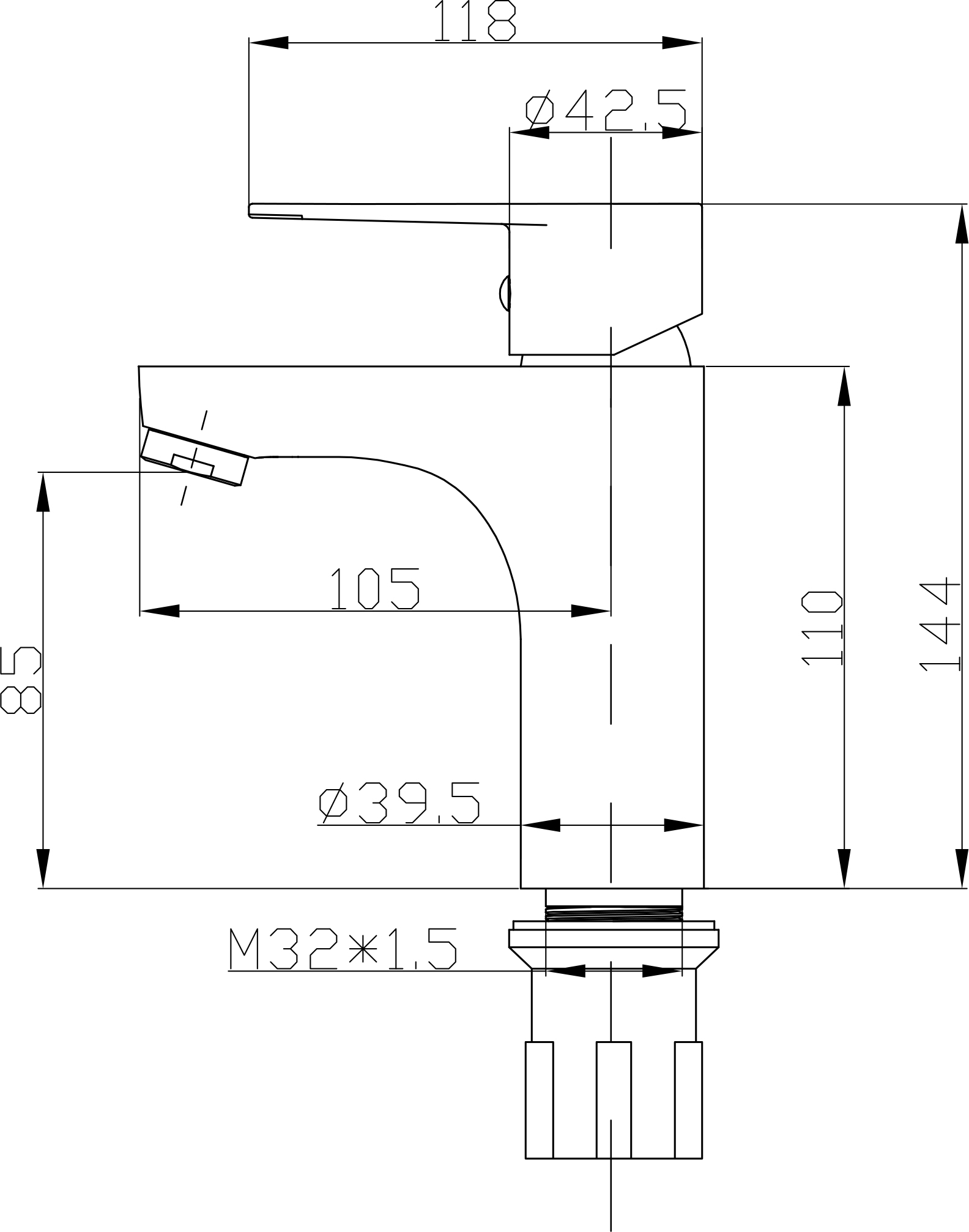 Смеситель для раковины STWORKI Хальмстад WFD11543