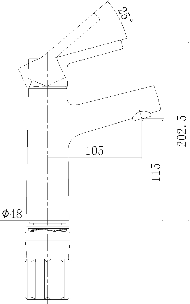 Смеситель для раковины STWORKI Ольборг 32336-495/1BG-IG11