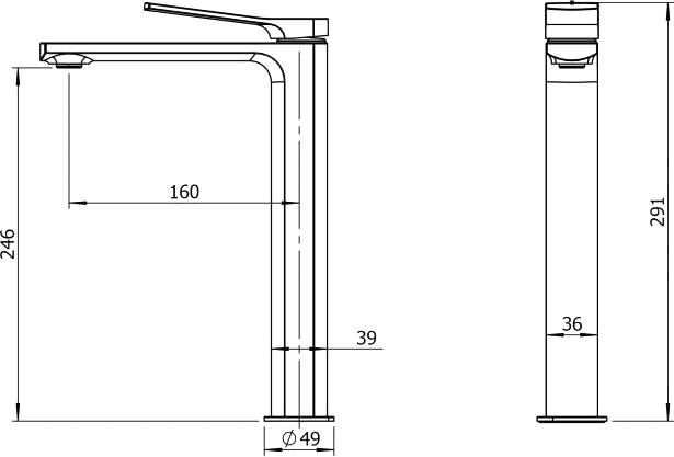 Смеситель для раковины STWORKI Колдинг HWM5037-G01BK