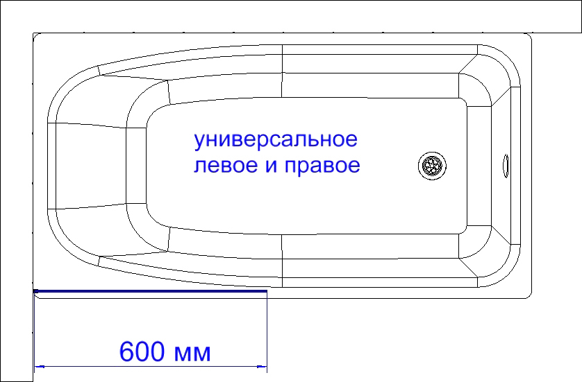 Шторка на ванну DIWO Ростов 4GW008 неподвижная, 60x150